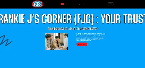 Business website for Frankie J’s Corner, built by Simple Sites—a digital marketing agency services for small businesses.