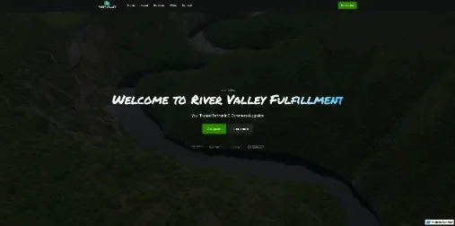 River Valley Fulfillment hero created Simple Sites — Try TeamTrack to streamline logistics with Learn More and Contact Us CTAs