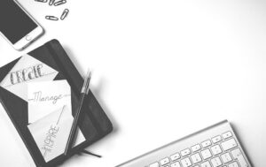 website redesign planning on a desk for a Grand Rapids Michigan small business
